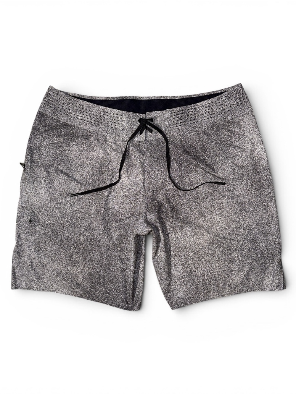 Lululemon 36 Current State Men's Gray Textured Swim Trunks with Drawstring